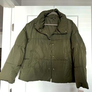Free People Weekender Puffer Jacket Florentine Olive Size Large